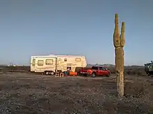 RV camping in Arizona Desert