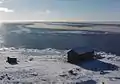 Vilsandi Station, rescue boat house in winter