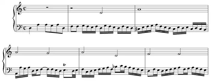 First bars of Jesus Christus unser Heiland, der von uns.