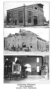 Pacific Electric substation, photo published 1912