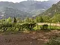 Mt. Tavagnone, from left the villages of Moerna, Persone, Turano, Armo and in the background Mt. Stino and Mt. Cingla