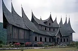 Image 102Pagaruyung Palace, It was built in the traditional Rumah Gadang vernacular architectural style. (from Culture of Indonesia)