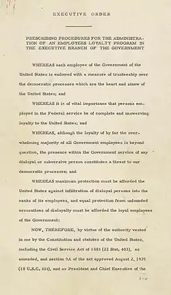 image of Executive Order 9835