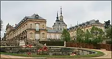 Fountains and Patio de Coches facade.