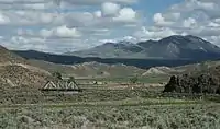 View from Palisade, Nevada, looking southeast towards Pine Mountain