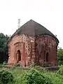 Rounded pyramidal roof on a charchala style temple in India