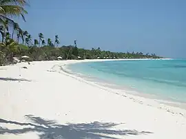 Image 67The main beach on the southern shore of Pamalican (from List of islands of the Philippines)