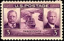 Roosevelt and Goethals on US stamp, 1939