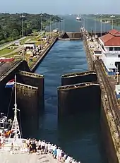 Image 9The Gatun Locks gates opening at the Panama Canal