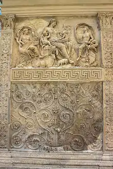 Roman - Arabesque on the Ara Pacis, Rome, unknown architect and sculptors, 13-9 BC