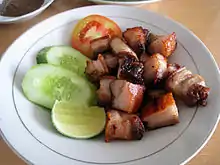 Batak-style Babi panggang, roasted pork belly of Indonesia.