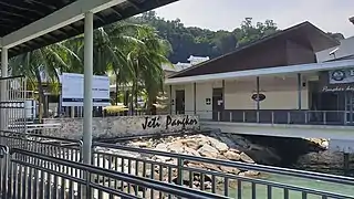 The main ferry terminal, serving the island