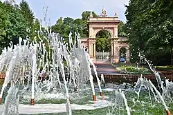 Entrance of the Búrgerpark in the district