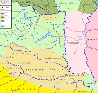 Image 37Ancient peoples in Pannonia, 2nd century BC (from History of Hungary)