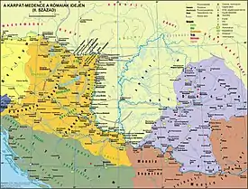 Image 28Carpathian Basin in the 2nd century AD: provinces of the Roman Empire and the Barbaricum (from History of Hungary)