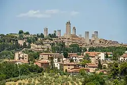 Aerial view of the town