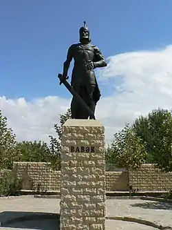 The statue of Babak Khorramdin in Babek