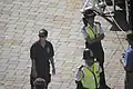 Three officers on duty at the Queen's Birthday Parade in 2007.