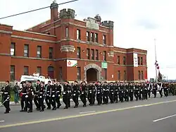 The regiment on parade