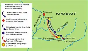 Image 54Belgrano's campaign against Paraguay (from History of Paraguay)