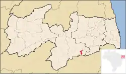 Location in Paraíba  state