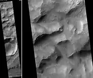 The Paraná Valles, as seen by HiRISE (scale bar is 1.0 km)