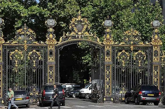 Wrought iron entryway to the Parc Monceau