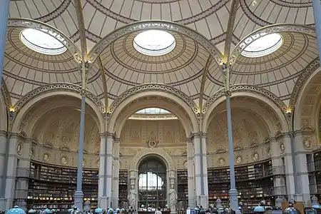 The Salle Labrouste of the Bibliothèque nationale de France on Rue de Richelieu