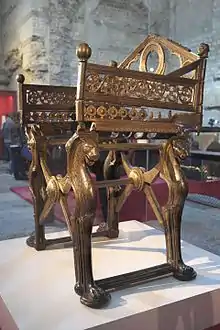 French Throne of Dagobert, dating to the 7th century