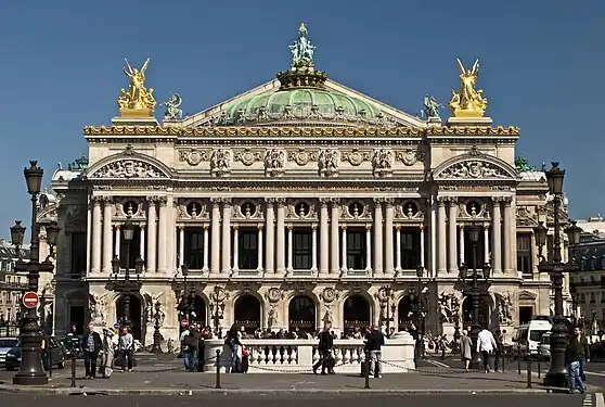 Exterior of grandiose 19th-century theatre