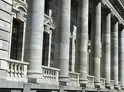 Columns lining the front facade