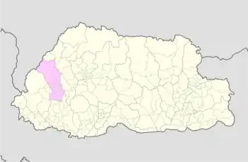 Location of Wangchang Gewog