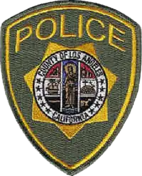 Patch of the Los Angeles County Police, featuring the pre-2004 L.A. County seal.