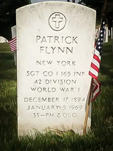 Flynn's headstone in Long Island Cemetery