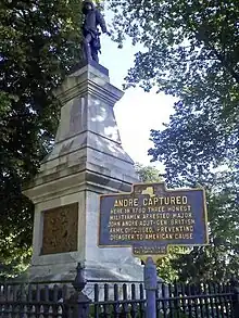 John Paulding (1880), atop the Captors' Monument, Patriot's Park, Tarrytown, New York.