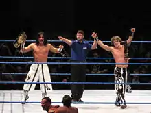 Paul London and Brian Kendrick during a show of the WWE SmackDown Live Tour