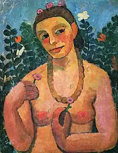 Self-Portrait:Nude with Amber Necklace Half-Length II (1906)