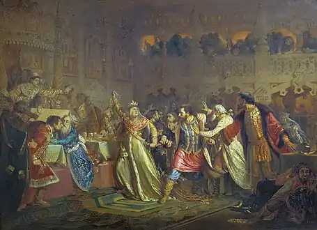 Sophia of Lithuania Snatching the Gold Belt from Vasily Kosoy (1861)