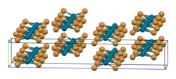 3D model of ribbon packing in the crystal structure of palladium(II) bromide