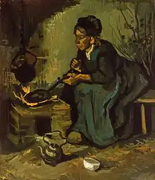 Peasant Woman Cooking by a Fireplace, 1885, Metropolitan Museum of Art, New York (F176)