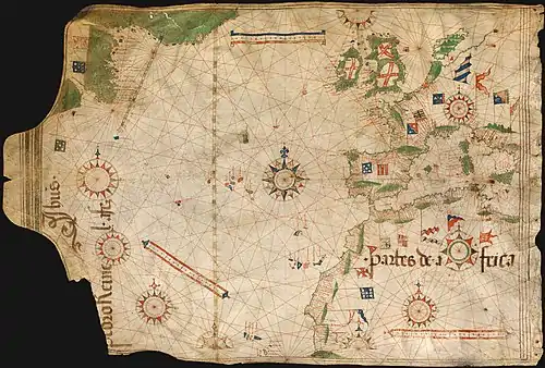 The 1504 map of North Africa and Europe, by Pedro Reinel