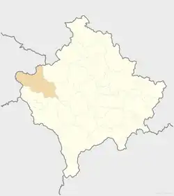 Peja is located in Kosovo