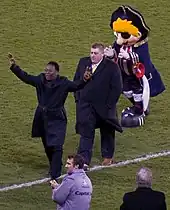 Image 9Brazilian legend Pelé (left) in Sheffield in November 2017, marking the 150th anniversary of the world's oldest football club, Sheffield F.C. (from Culture of Yorkshire)