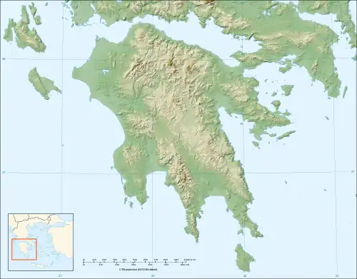 Battle of Lalas is located in Peloponnese