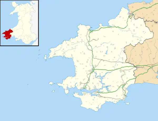 Llandissilio is located in Pembrokeshire