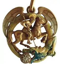 Pendant with Saint George by Lluís Masriera i Rosés (1902), Barcelona.