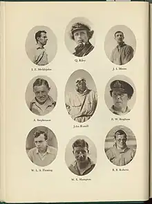 Seven of the sixteen members of the crew of the Penola.