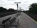 Island platform looking east, with former GWR tracks used mostly by freight on the extreme left.