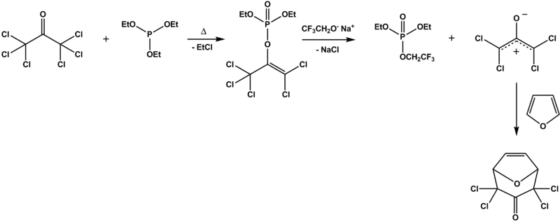 Perkow reaction hexachloroacetone triethylphosphine adduct