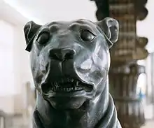 An Achaemenid mastiff statue, kept at the Museum of Ancient Iran.